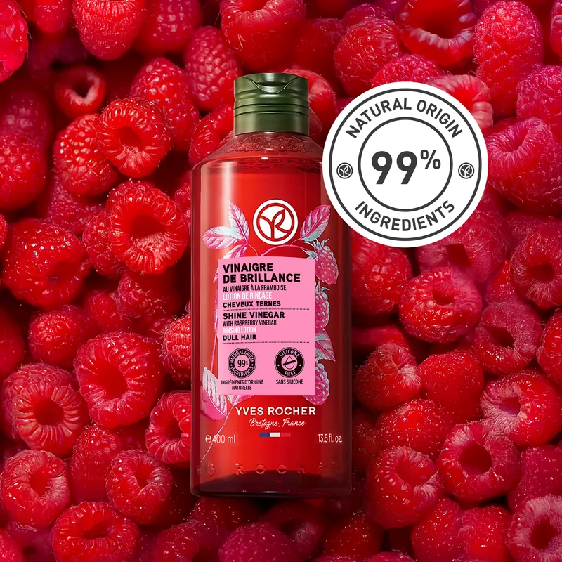 Raspberries — 99% natural-origin ingredients